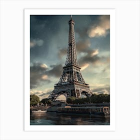 Eiffel Tower Paris France Dominic Davison Style 14 Art Print