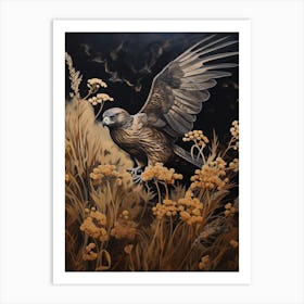 Dark And Moody Botanical Harrier 2 Art Print