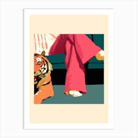 Chilling Tiger 5 Art Print