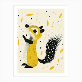 Yellow Skunk 4 Art Print