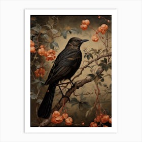 Dark And Moody Botanical Cuckoo 2 Art Print