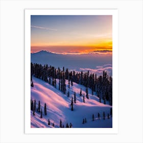 Hakuba, Japan Sunrise 1 Skiing Poster Art Print