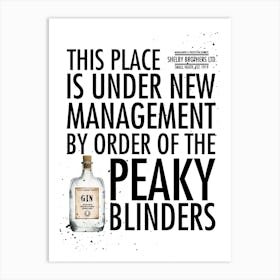 New Management Peaky Blinders Art Print