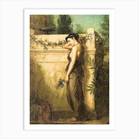 Gone but Not Forgotten by John William Waterhouse Remastered Oil Painting Grief Death Mythological Goddess Witchy Pagan Legend High Definition Dreamy Art Print