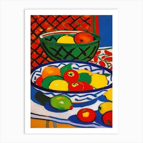 'Fruits And Bowls' Impressionist Matisse Art Print