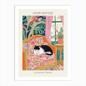 Henri Matisse Black Cat Sofa Paintings Collection Art Print