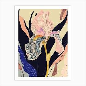 Colourful Flower Illustration Iris 1 Art Print