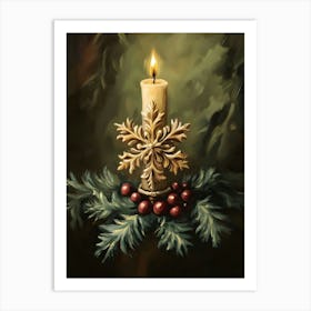 Christmas Candle 1 Art Print