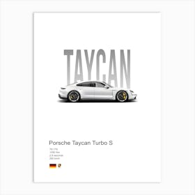 Taycan Turbo S Porsche Art Print