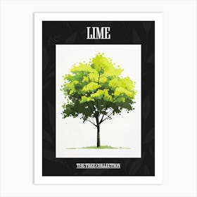 Lime Tree Pixel Illustration 2 Poster Art Print