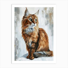 Somali Cat Painting 4 Art Print