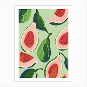 Tropical Fruit Pattern Illustration  2 Art Print