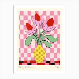 Spring Collection Tulips Flower Vase 3 Art Print