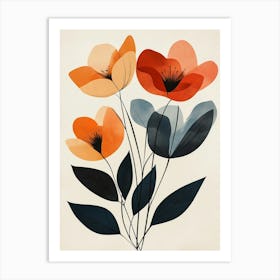 Orange Poppies Art Print