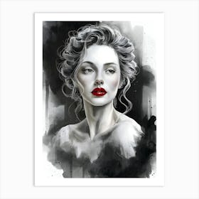 Black And White Painting 1 Art Print