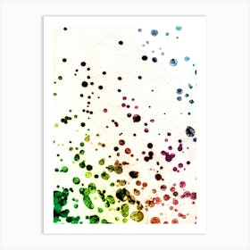 Alcohol Ink Rainbow Rain Art Print