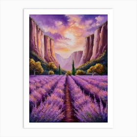 Lavender Field 2 Art Print