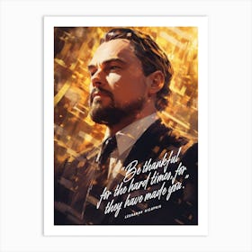 Leonardo DiCaprio Art Quote Art Print