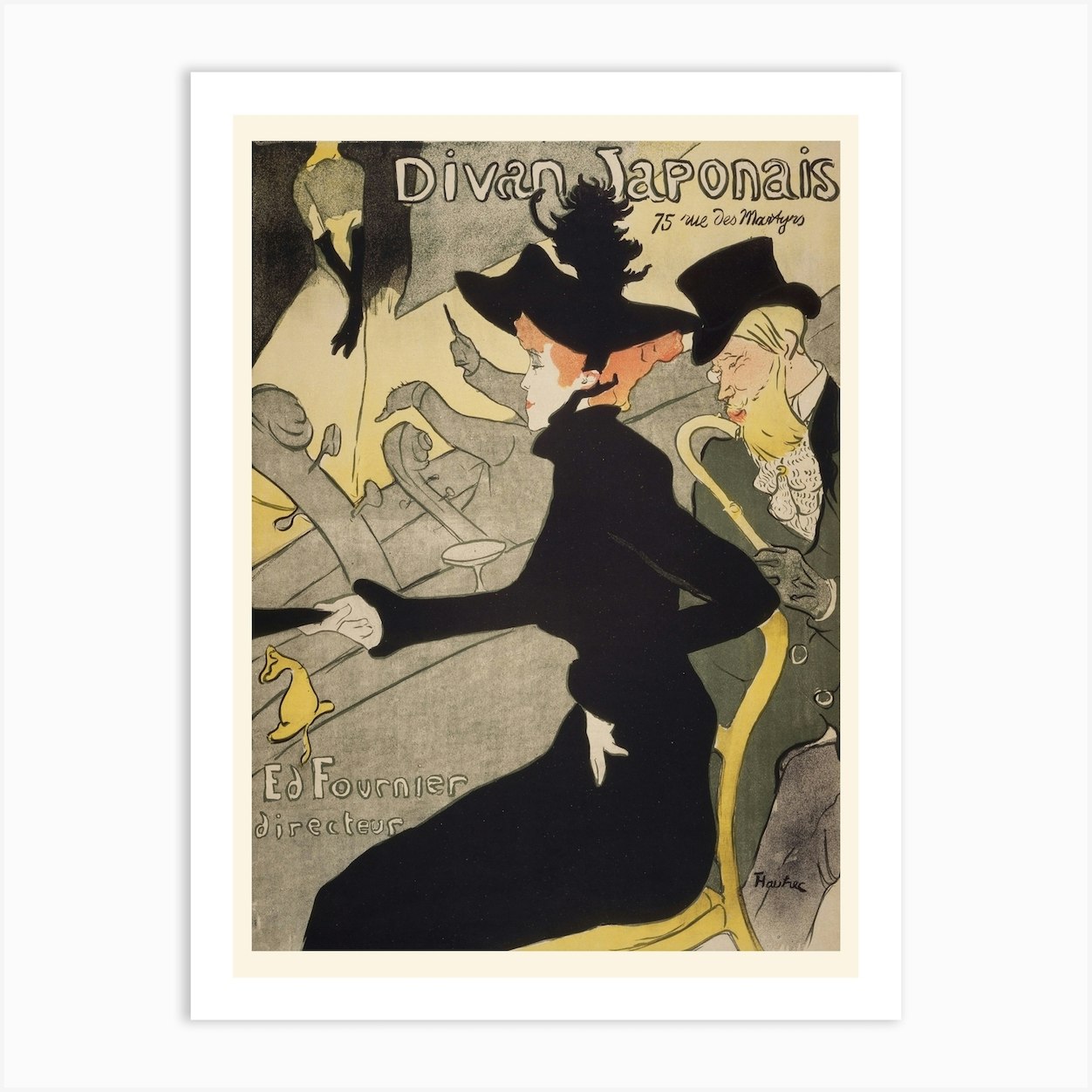 Affiche d'art Toulouse-Lautrec - décoration murale rétro vintage