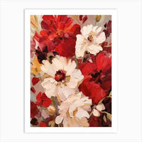 Red Flower Impressionist Painting 1 Art Print