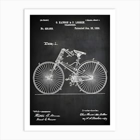 Bicycle Poster, Bicycle Patent, Velocipede Bike, Bicycle Decor, Bicycle Gift,Bicycle Wall Art,Bike Gift,Vintage Bicycle,Bicycle Print,Sb0591 Art Print