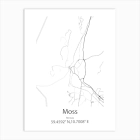 Moss Vale,Australia Minimalist Map Art Print