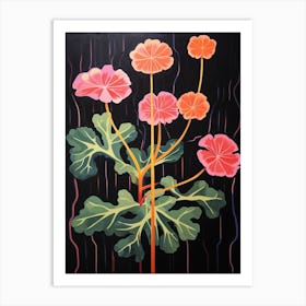 Geranium 2 Hilma Af Klint Inspired Flower Illustration Art Print