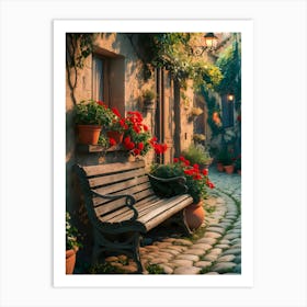 Street Scene In Tuscany Art Print