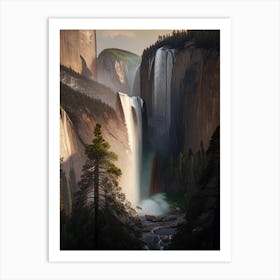 Yosemite Upper Falls, United States Realistic Photograph (1) Art Print