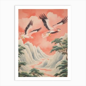 Vintage Japanese Inspired Bird Print Osprey 1 Art Print