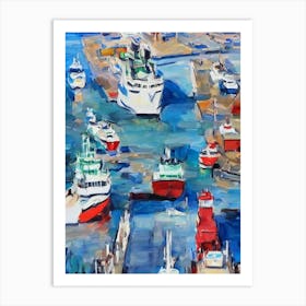 Port Of Halifax Canada Abstract Block harbour Art Print