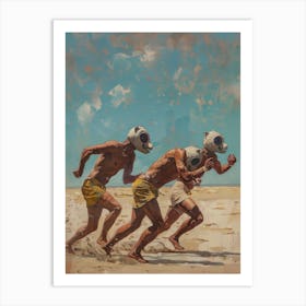 Men Running Desert 2 Fy V Art Print