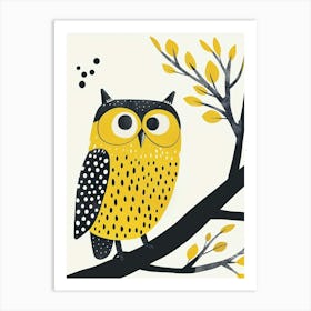 Yellow Owl 4 Art Print