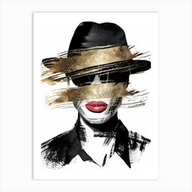 Woman In A Hat 62 Art Print