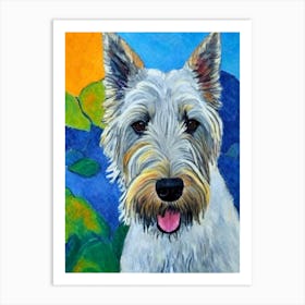 Scottish Deerhound Fauvist Style Dog Art Print