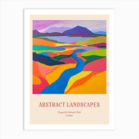 Colourful Abstract Thingvellir National Park Iceland 4 Poster Art Print