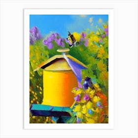 Bee Feeder 3 Painting Art Print