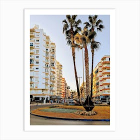 Palm Trees In a Spanish Street Art Print