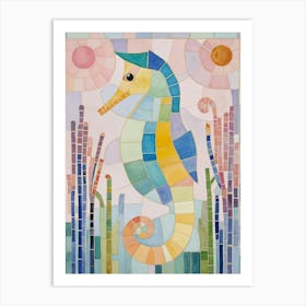 Seahorse Mosaic Art Print