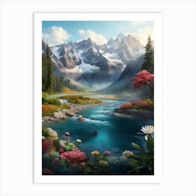 Landscape Painting 1 Art Print