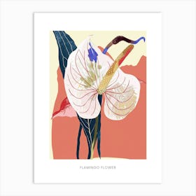 Colourful Flower Illustration Poster Flamingo Flower 4 Art Print