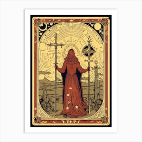 The World Tarot Card, Vintage 3 Art Print