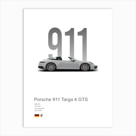 911 Targa 4 Gts Porsche Art Print