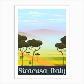 Siracusa Italy Travel poster Art Print