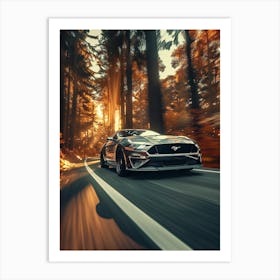 Ford Mustang Gt - Wallpaper Art Print