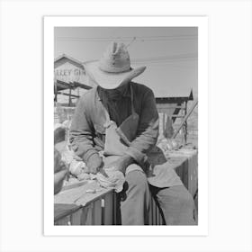 Removing Outer Leaves From Cabbages Before Packing, Alamo, Texas By Russell Lee Art Print