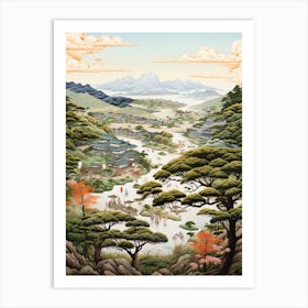 Shikoku Pilgrimage In Shikoku, Ukiyo E Drawing 3 Art Print