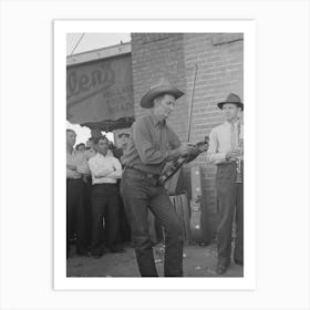 Member Of Orchestra Which Plays Outside Grocery Store On Saturday Afternoon Tuning His Violin, Phoenix Art Print