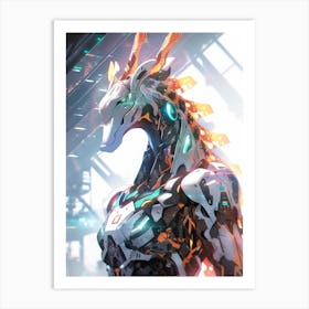 Futuristic Dragon Art Print