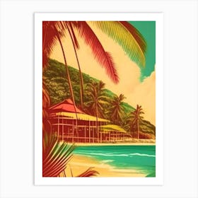 Barbados Vintage Sketch Tropical Destination Art Print